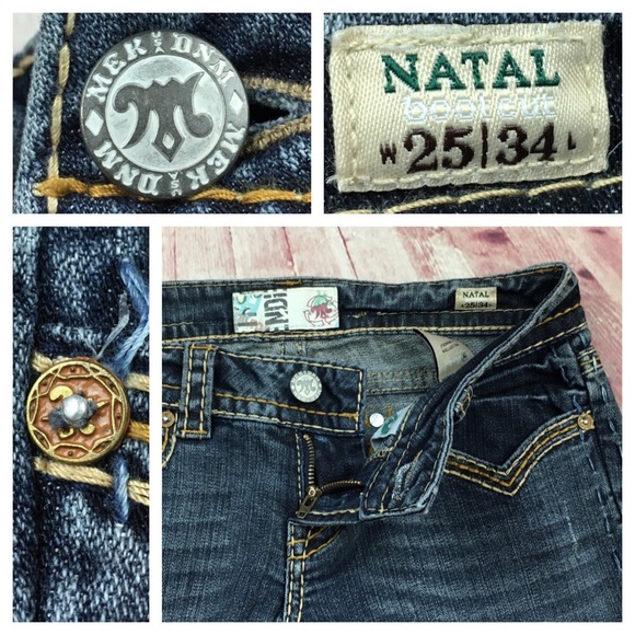 🐞MEK Denim Natal Bootcut denim jean size 25 - Picture 4 of 8